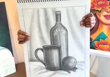 Students artwork at Macaw Art Studio